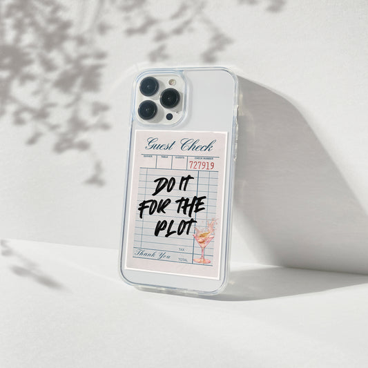 For The Plot Guest Check Silicone Clear Case