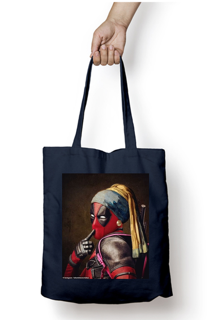 Deadpool with the Pearl Earring Tote Bag - Aesthetic Phone Cases - Culltique