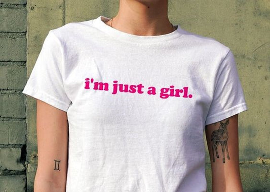Just a girl Crop Top for Women