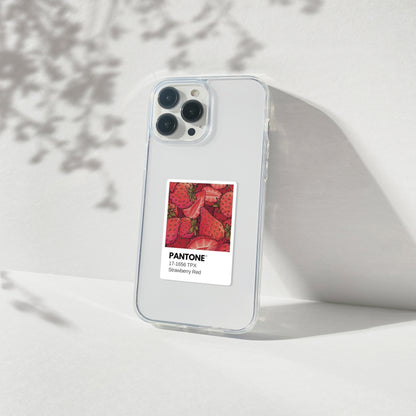 Strawberries Polaroid Aesthetic Silicone Clear Case