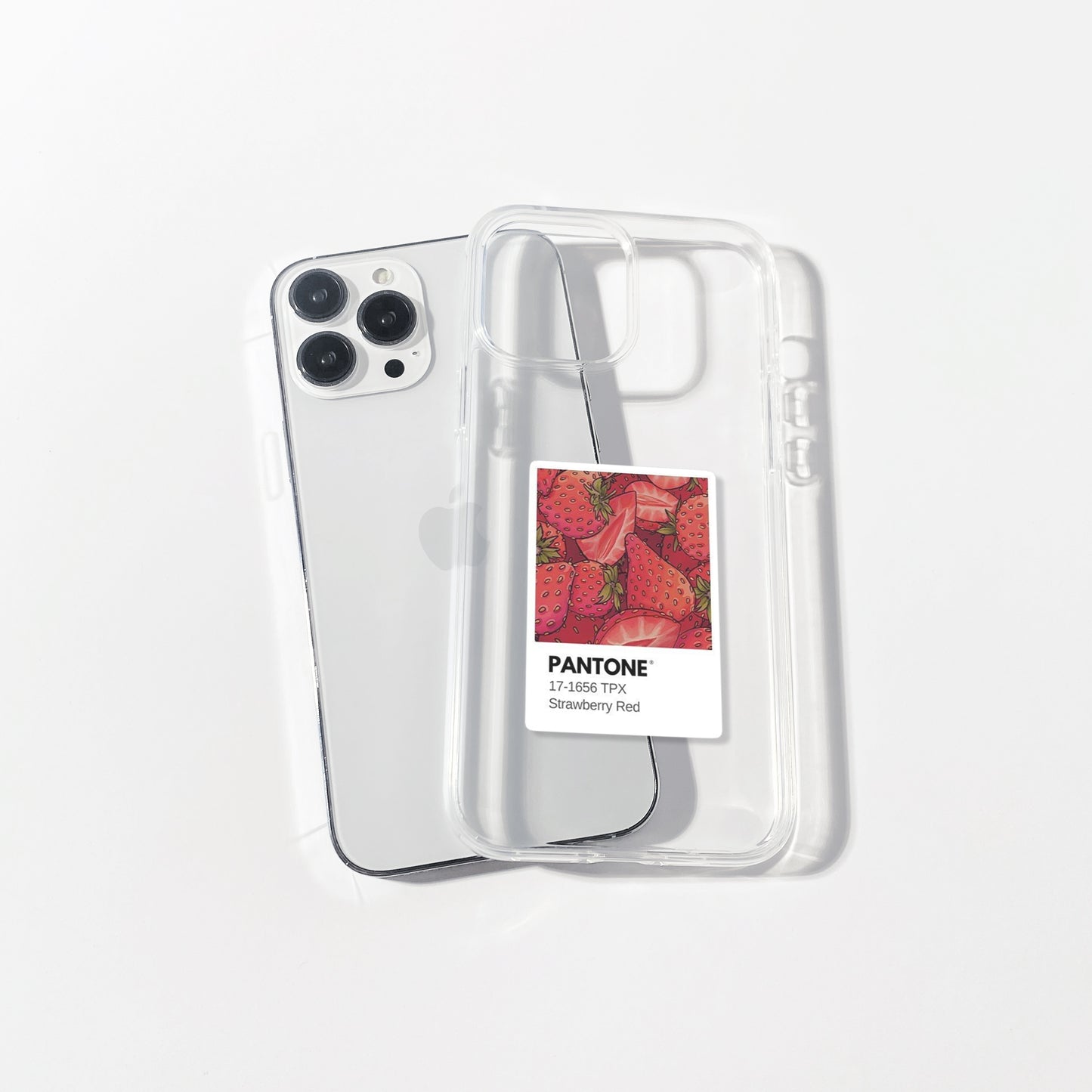 Strawberries Polaroid Aesthetic Silicone Clear Case