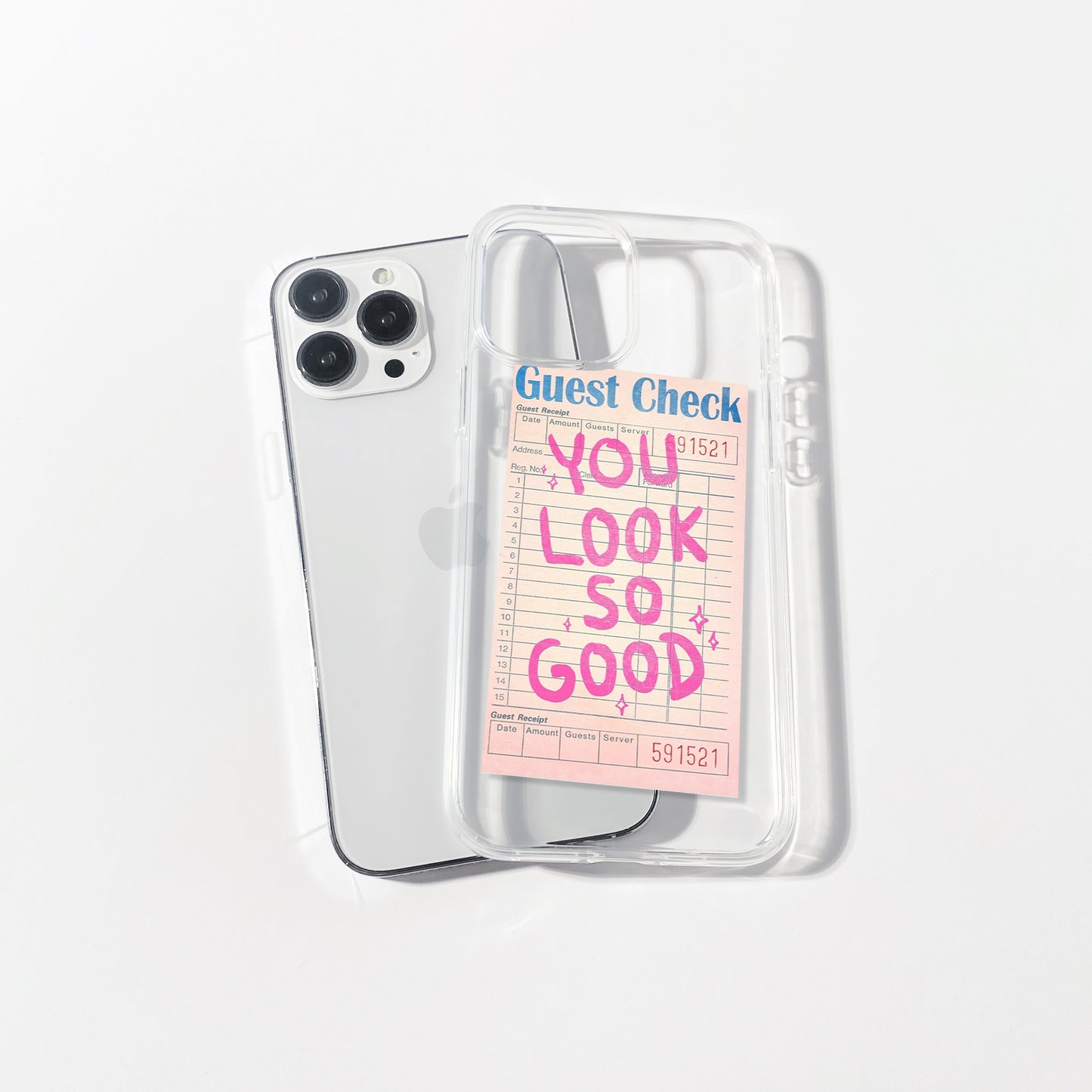 So Good Guest Check Silicone Clear Case
