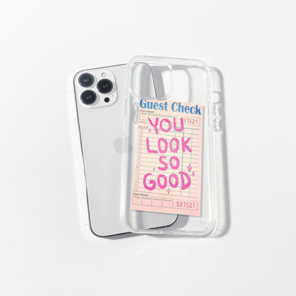 So Good Guest Check Silicone Clear Case