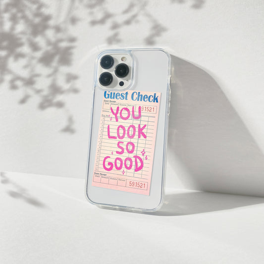 So Good Guest Check Silicone Clear Case