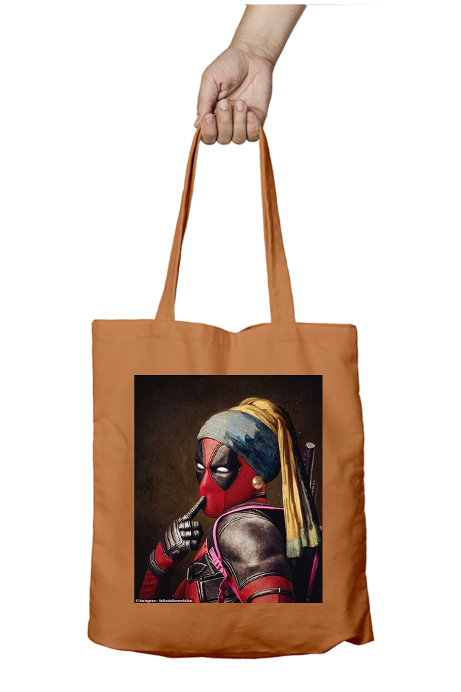 Deadpool with the Pearl Earring Tote Bag - Aesthetic Phone Cases - Culltique