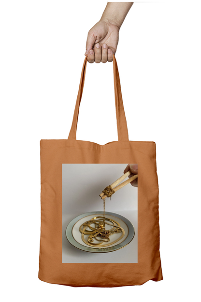 Golden Indulgence Tote Bag - Aesthetic Phone Cases - Culltique