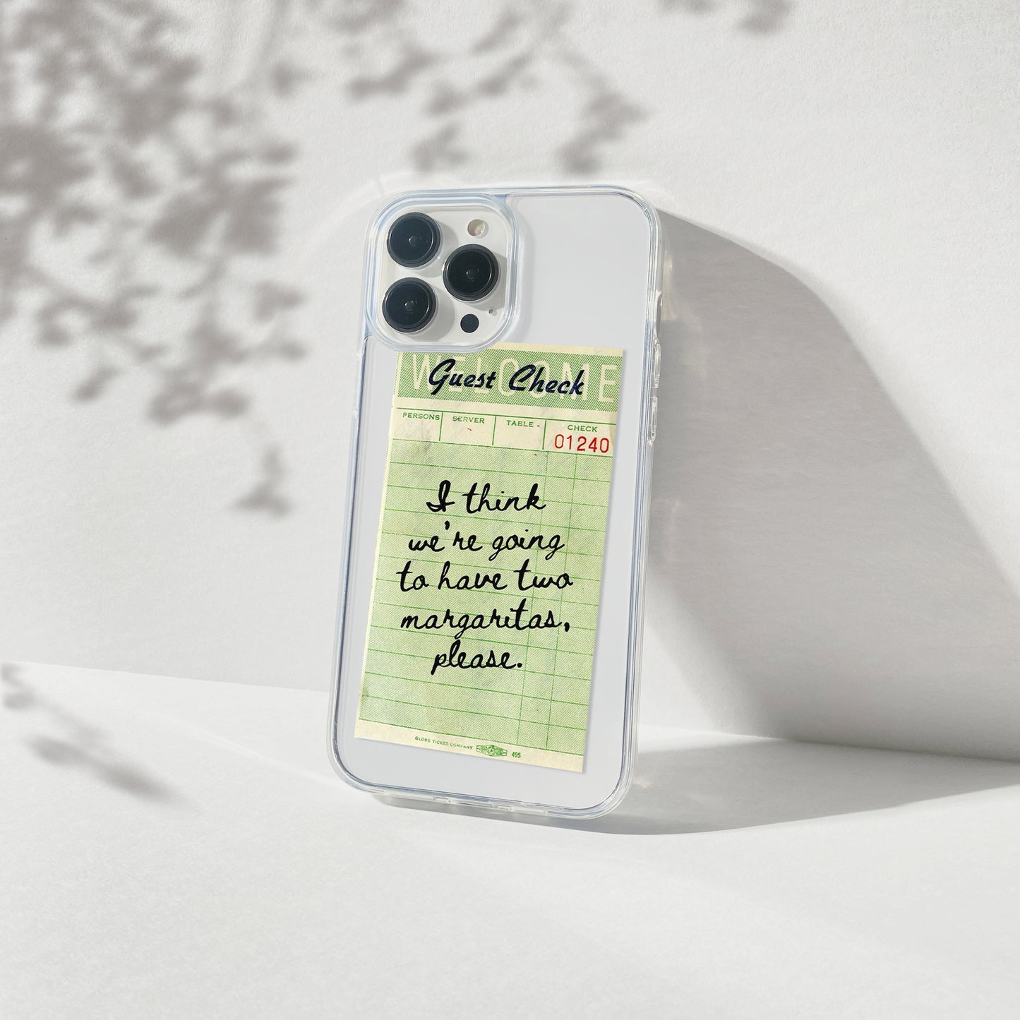 Margarita Guest Check Silicone Clear Case