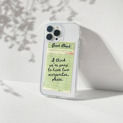 Margarita Guest Check Silicone Clear Case