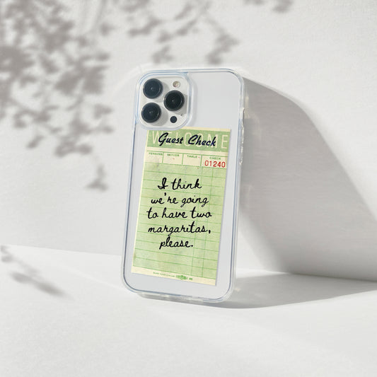 Margarita Guest Check Silicone Clear Case