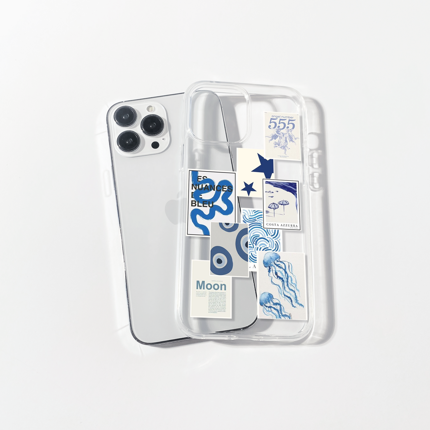 Blue Aesthetic Silicone Clear Case