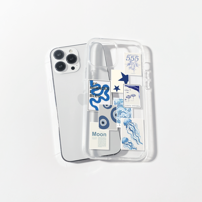 Blue Aesthetic Silicone Clear Case