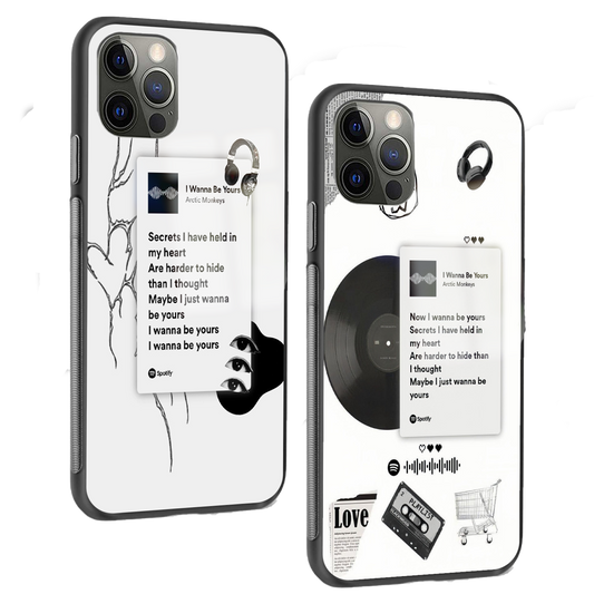 Arctic Monkeys Matching Lyrics Glass Phone Cases - Aesthetic Phone Covers - Culltique