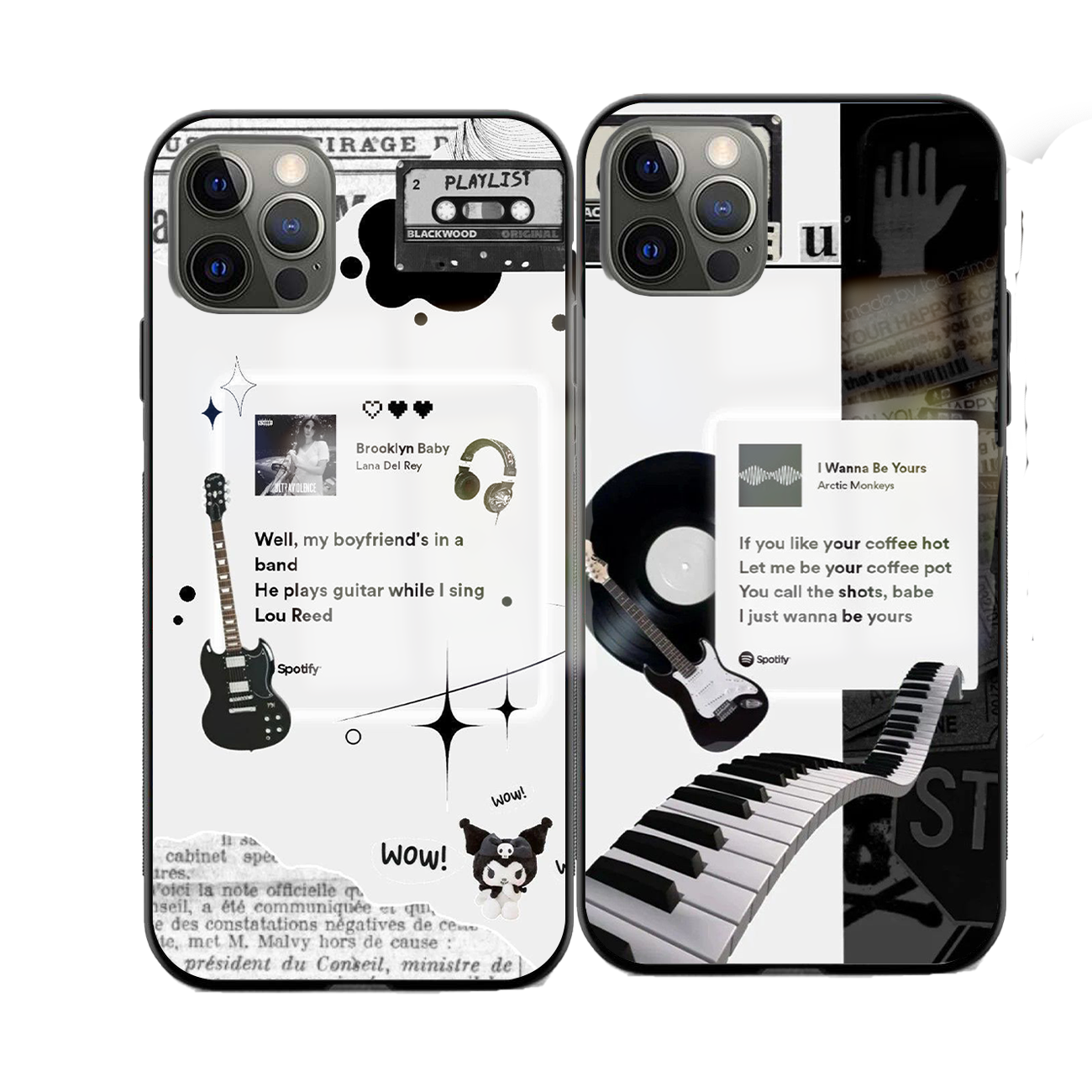 Arctic Monkeys / Lana Del Rey Matching Glass Phone Cases - Aesthetic Phone Covers - Culltique