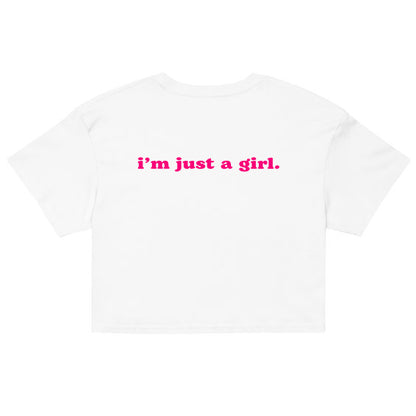 Just a girl Crop Top for Women - Aesthetic Phone Cases - Culltique