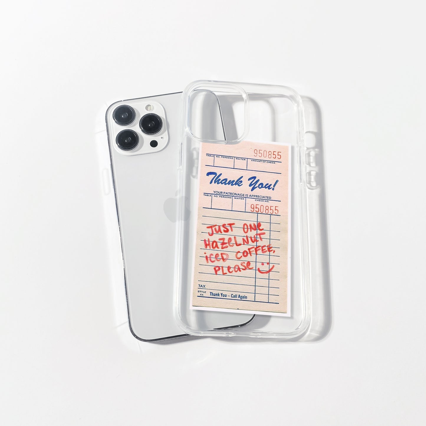 Hazelnut Guest Check Silicone Clear Case
