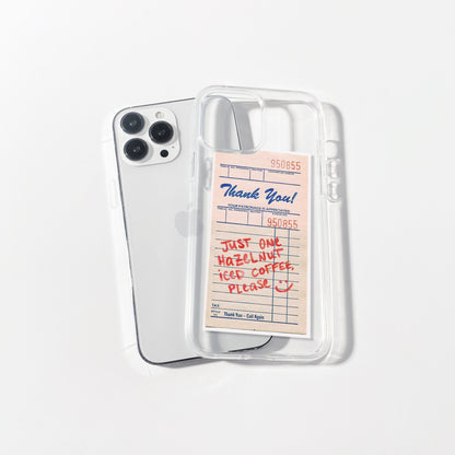 Hazelnut Guest Check Silicone Clear Case