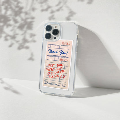 Hazelnut Guest Check Silicone Clear Case