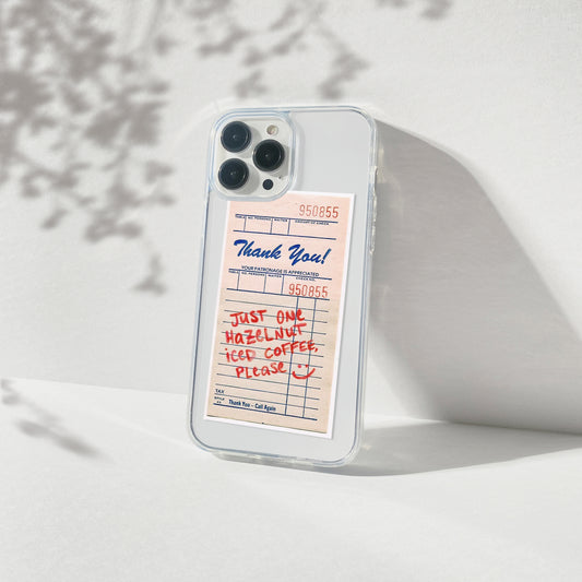 Hazelnut Guest Check Silicone Clear Case
