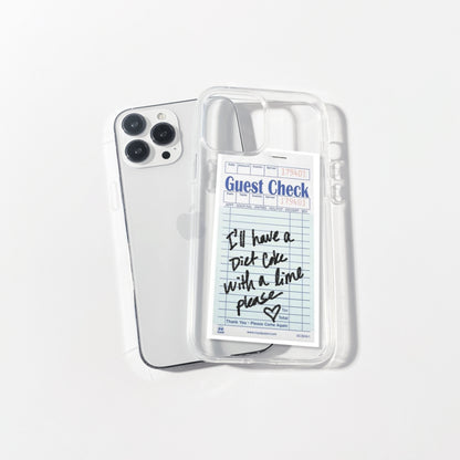 Diet Coke Guest Check Silicone Clear Case