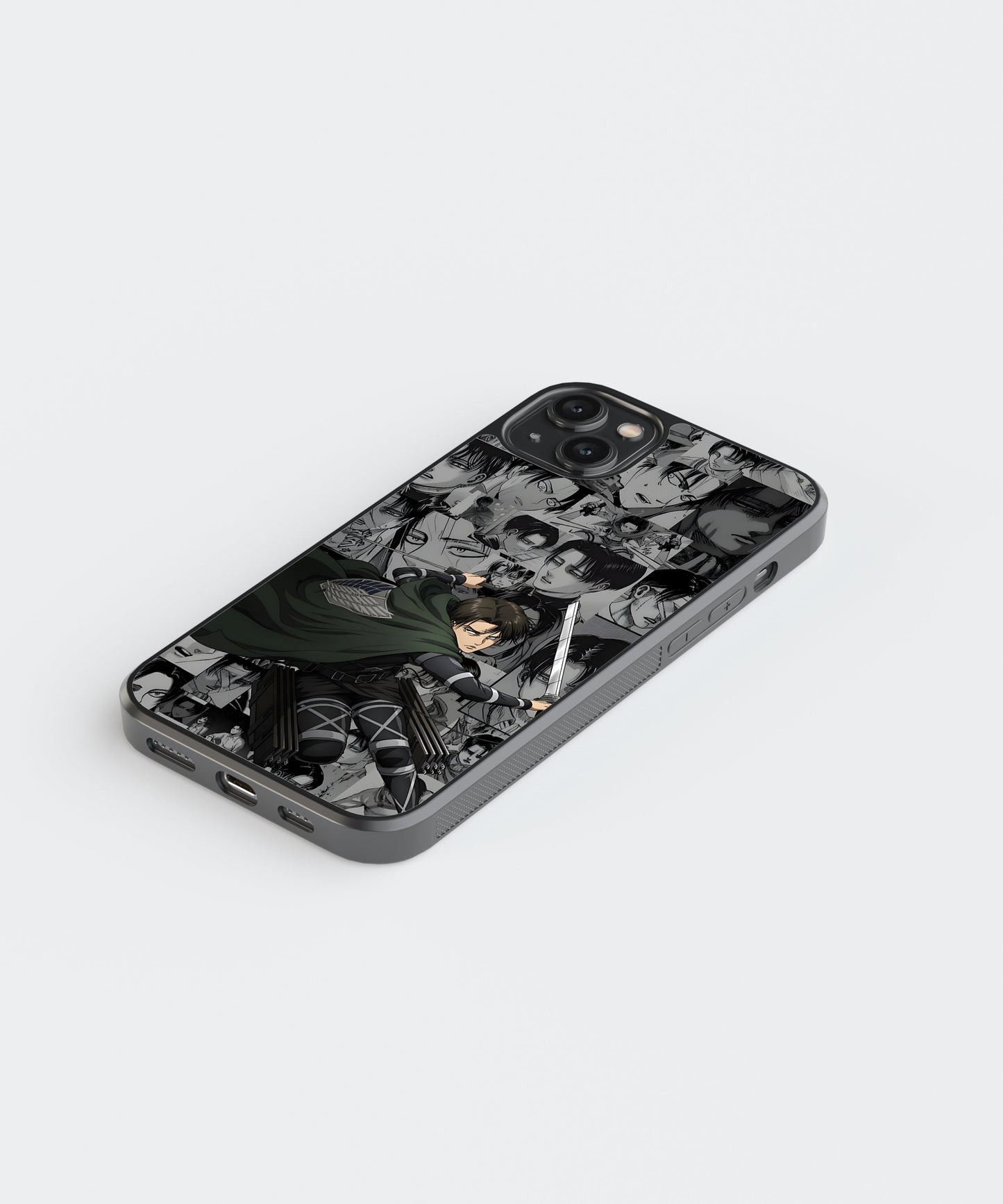 AOT Levi Aesthetic Anime Glass Phone Case Cover