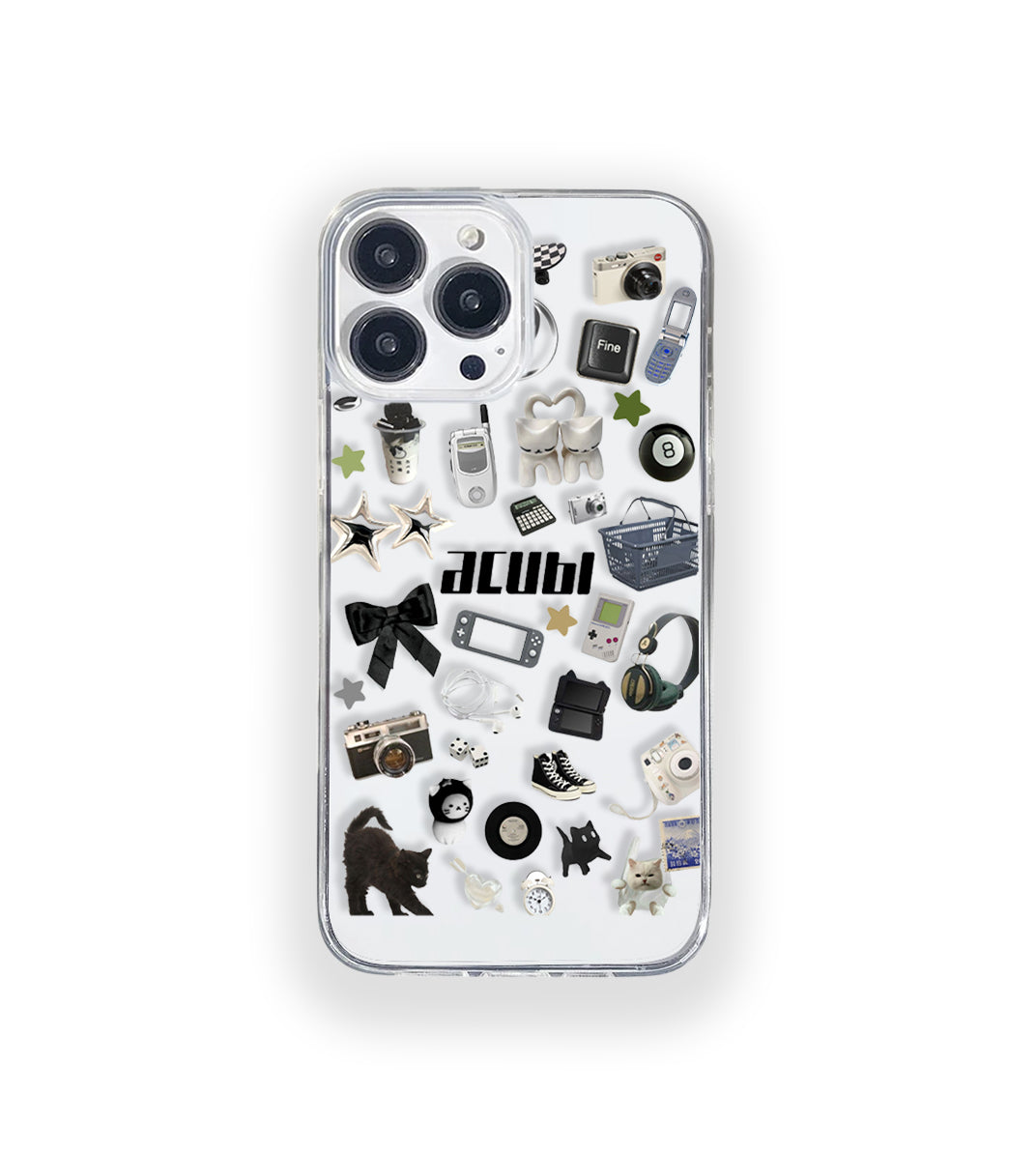 Acubi Y2K Aesthetic Silicone Clear Case