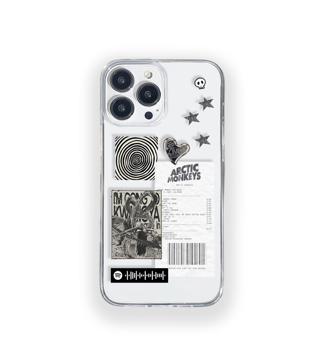 Arctic Monkeys Spiral Aesthetic Silicone Clear Case
