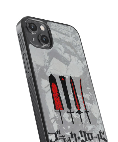 Black Clover Swords Anime Glass Phone Case Cover