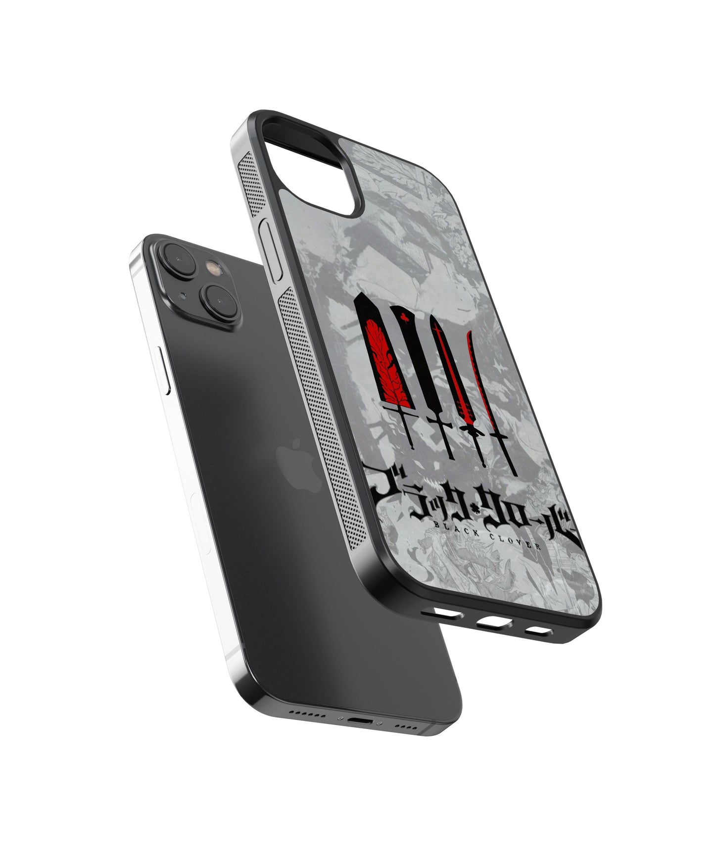 Black Clover Swords Anime Glass Phone Case Cover