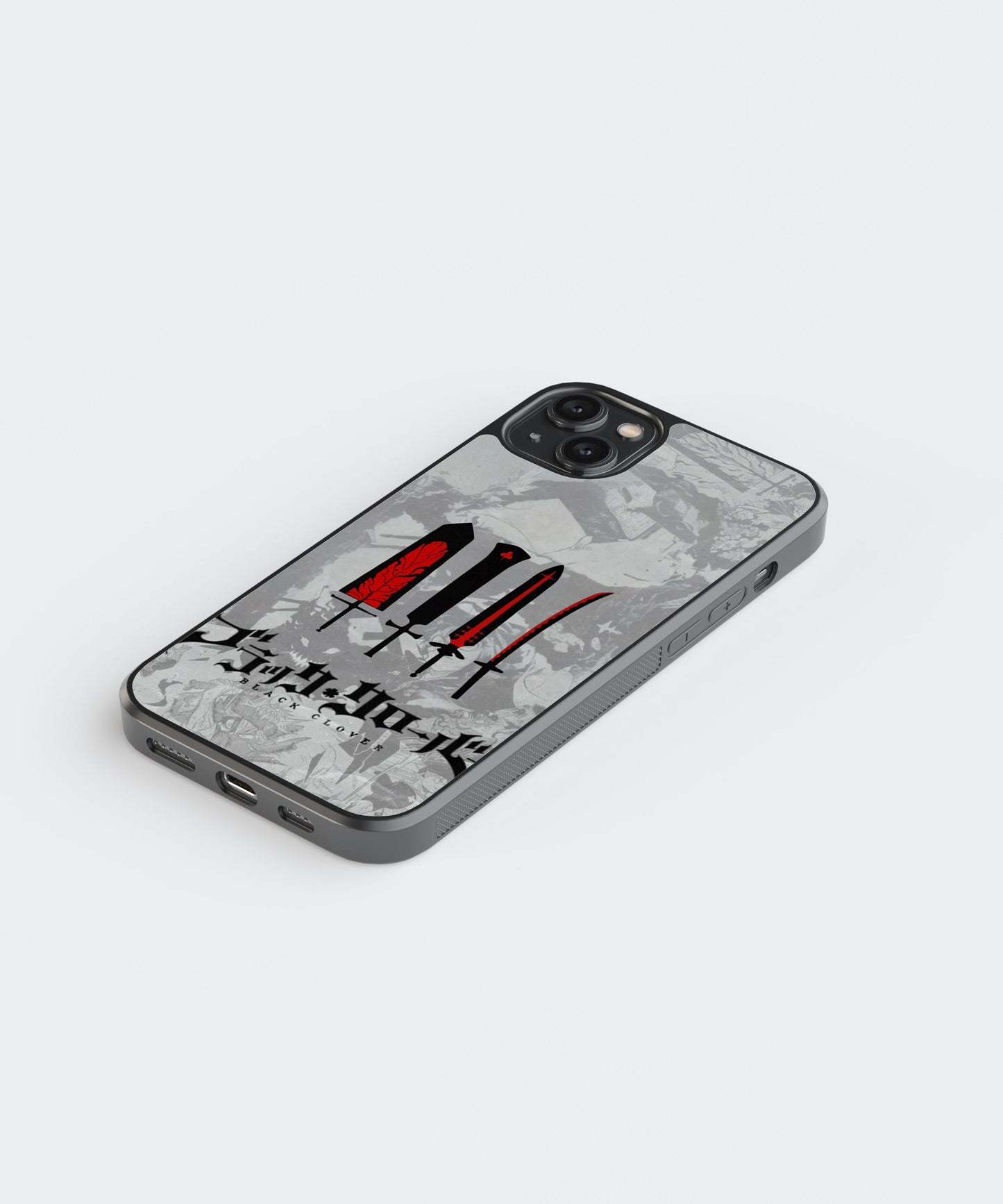 Black Clover Swords Anime Glass Phone Case Cover