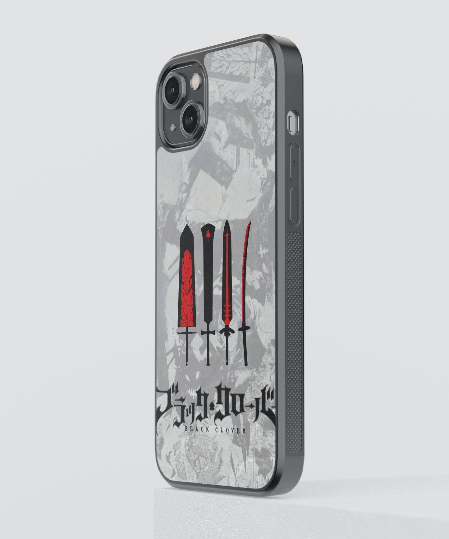 Black Clover Swords Anime Glass Phone Case Cover