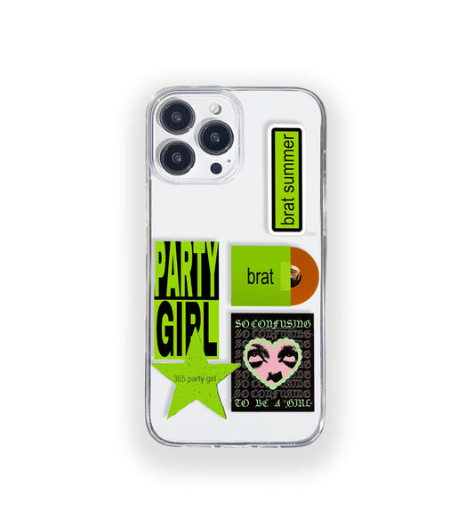 Brat Aesthetic Silicone Clear Case