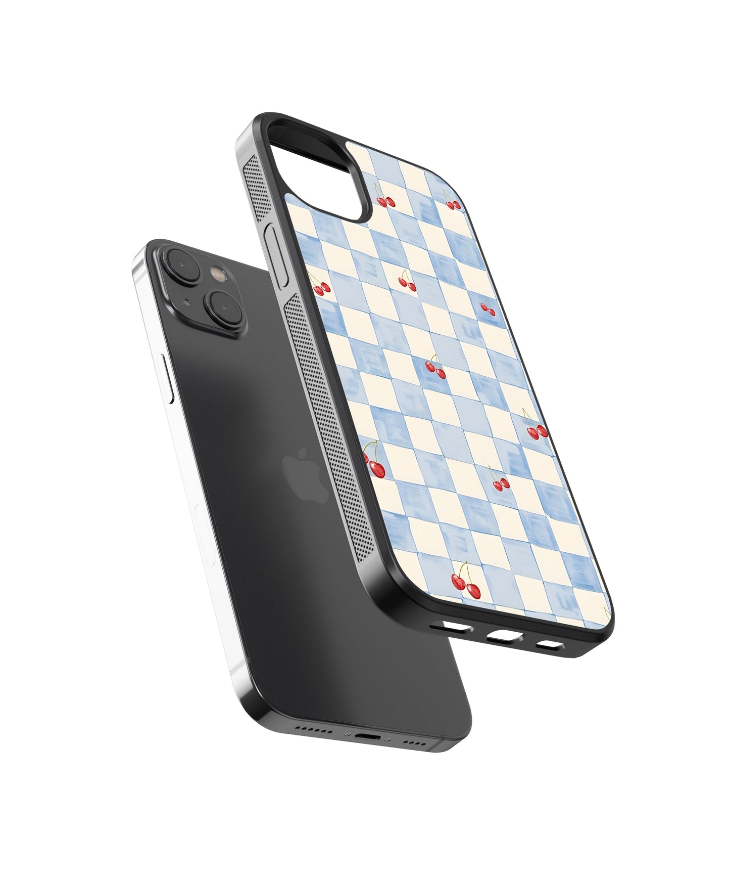 Cherry Tiles Beach Glass Phone Case Cover