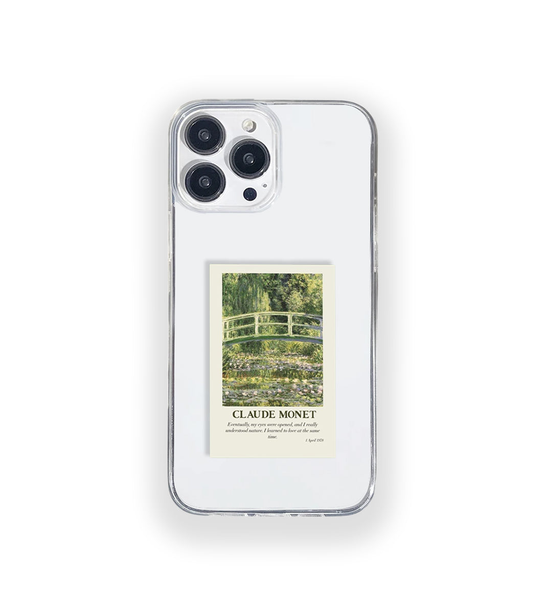 Claude Monet Art Polaroid Aesthetic Silicone Clear Case