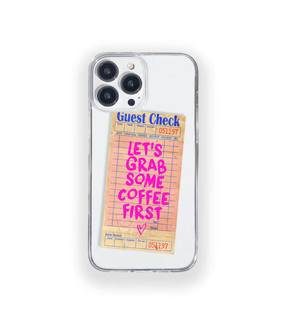 Coffee Guest Check Silicone Clear Case