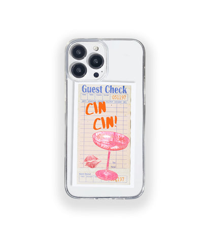 Drink Guest Check Silicone Clear Case