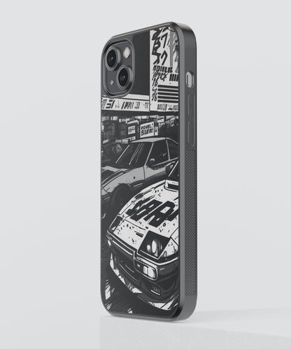 Face Off Cars Glass Phone Case Cover