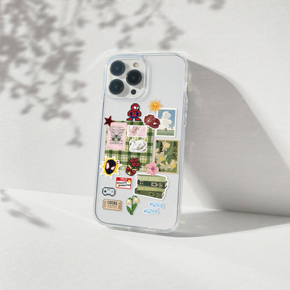 Green Meadow Aesthetic Silicone Clear Case