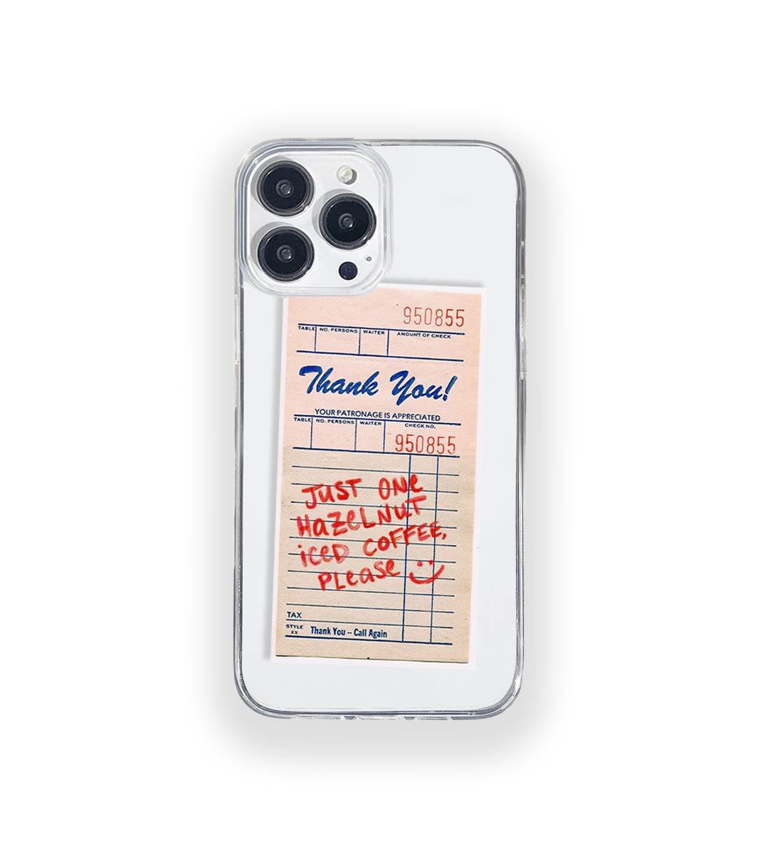 Hazelnut Guest Check Silicone Clear Case