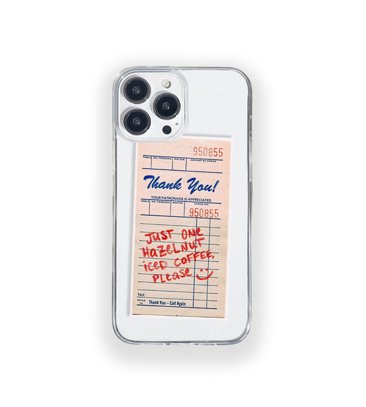 Hazelnut Guest Check Silicone Clear Case