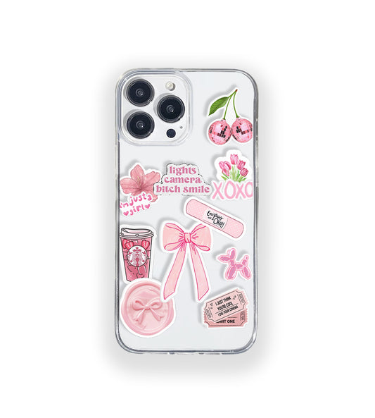 Lights Camera Smile Silicone Clear Case