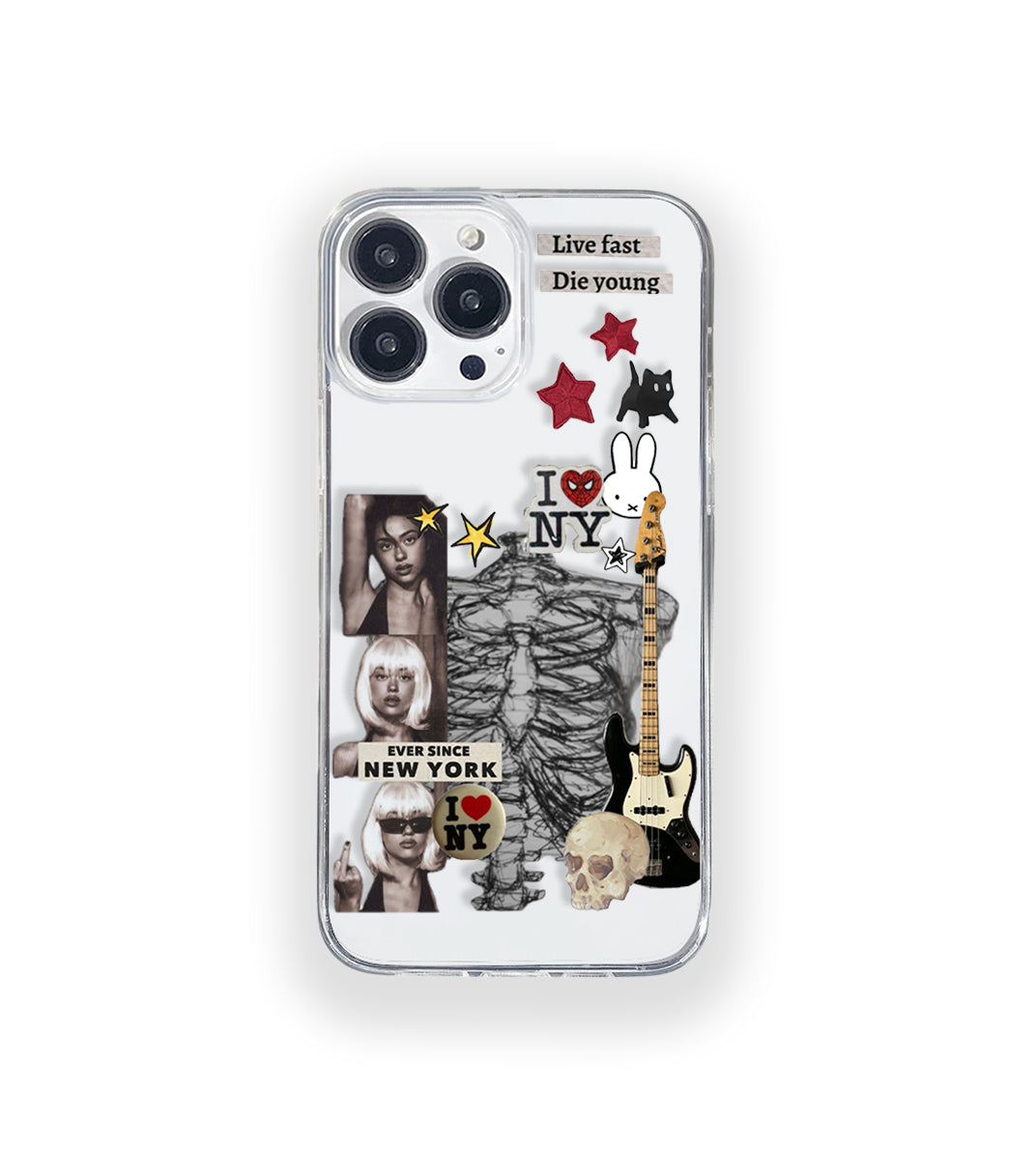 Live Fast Aesthetic Silicone Clear Case