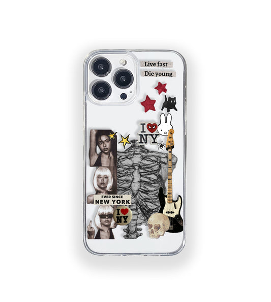 Live Fast Aesthetic Silicone Clear Case
