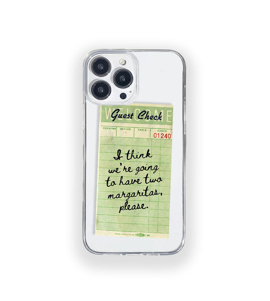 Margarita Guest Check Silicone Clear Case