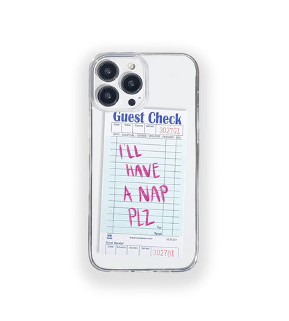 Nap Pls Guest Check Silicone Clear Case