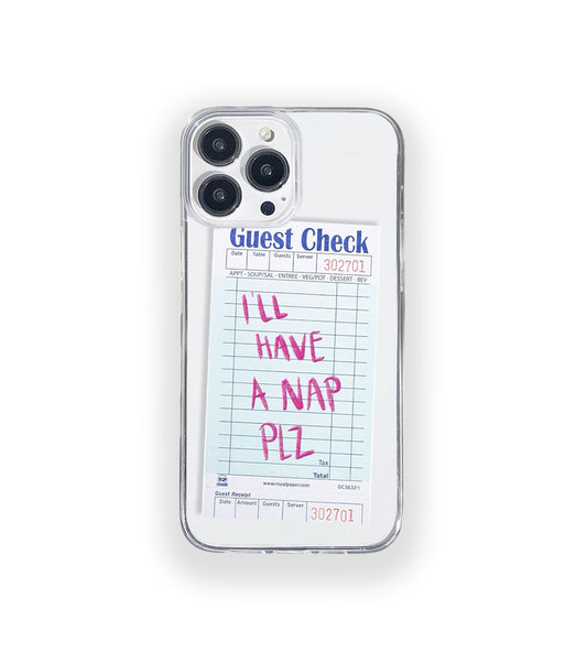 Nap Pls Guest Check Silicone Clear Case