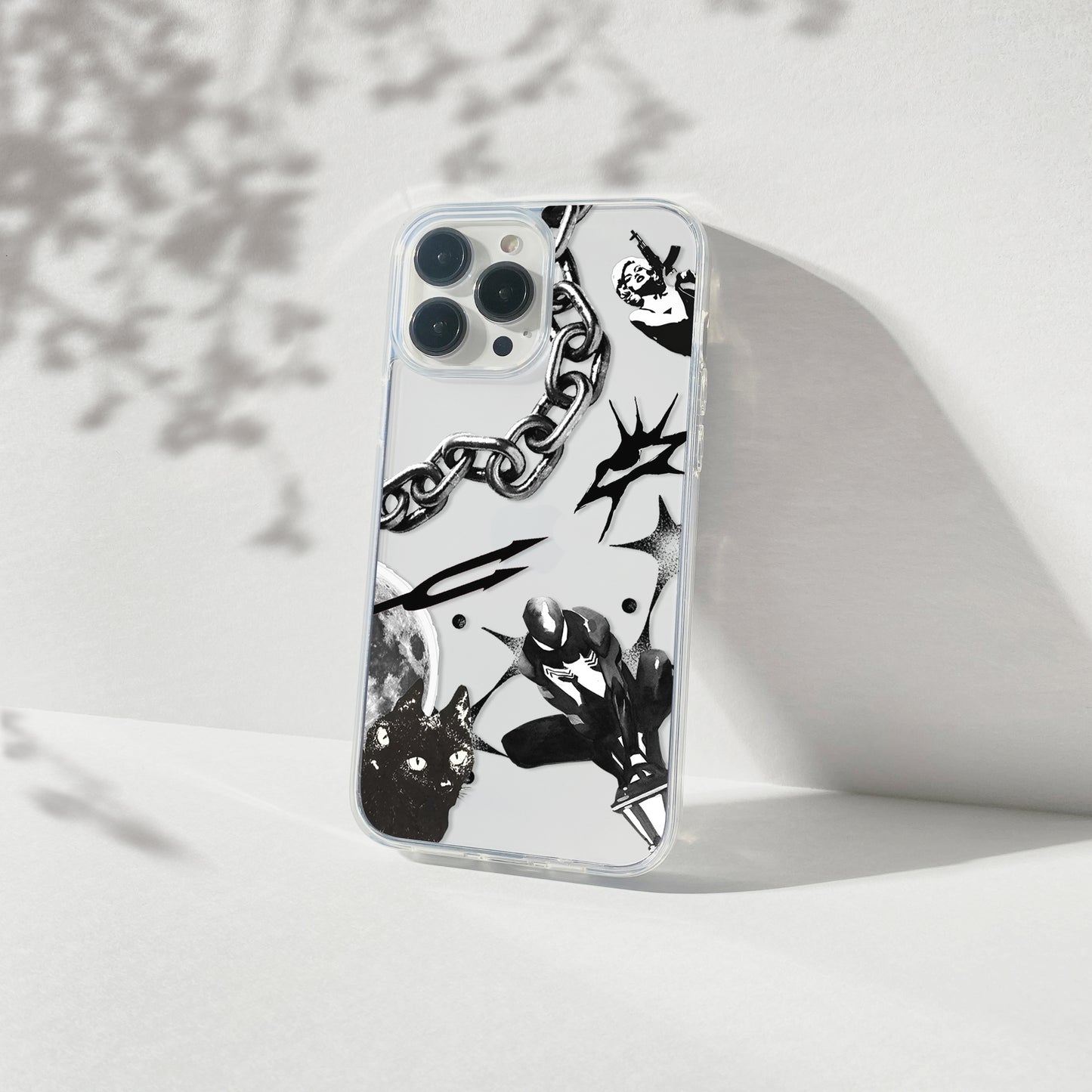 Noir Frequency Aesthetic Silicone Clear Case