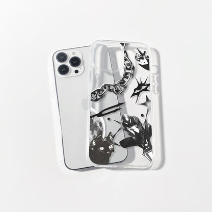 Noir Frequency Aesthetic Silicone Clear Case