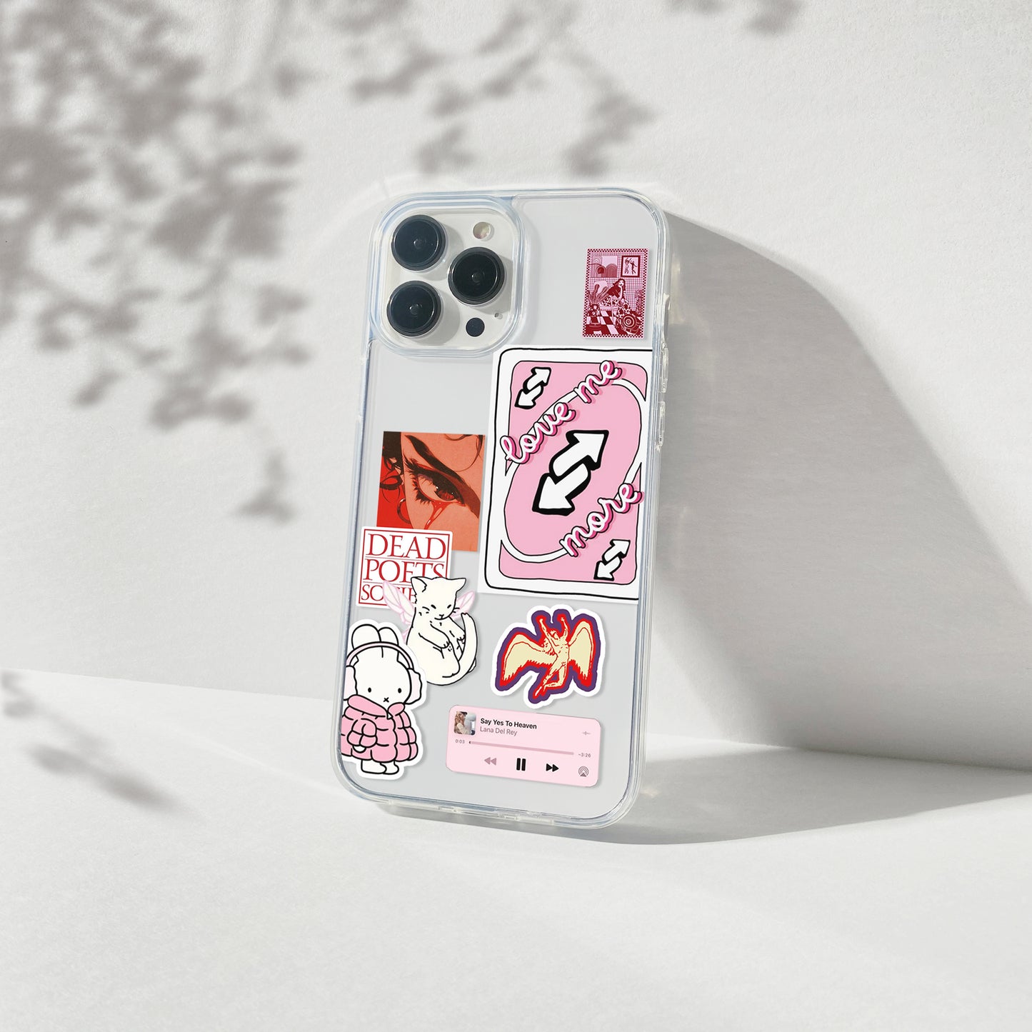 Pink Dream Aesthetic Silicone Clear Case