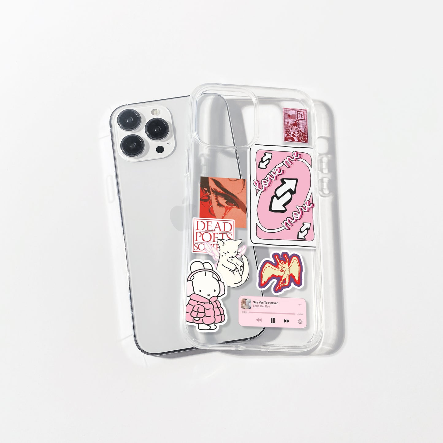 Pink Dream Aesthetic Silicone Clear Case