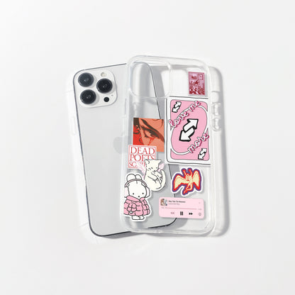 Pink Dream Aesthetic Silicone Clear Case
